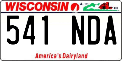 WI license plate 541NDA