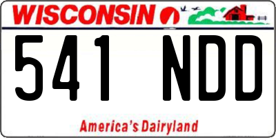 WI license plate 541NDD