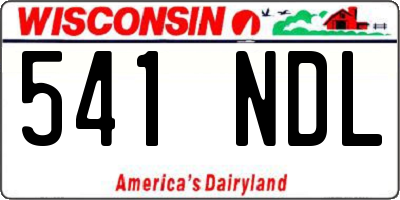 WI license plate 541NDL