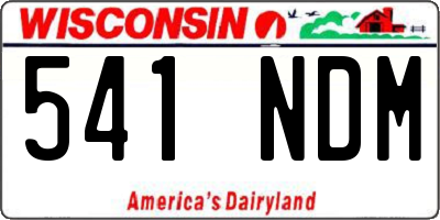 WI license plate 541NDM