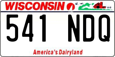 WI license plate 541NDQ