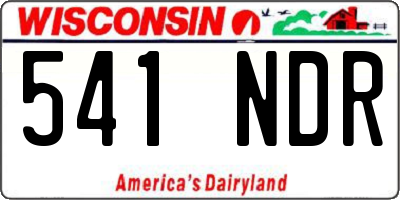 WI license plate 541NDR