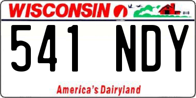 WI license plate 541NDY