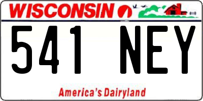 WI license plate 541NEY