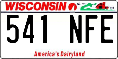 WI license plate 541NFE