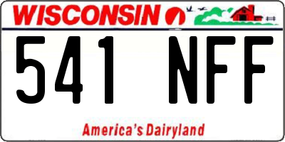 WI license plate 541NFF