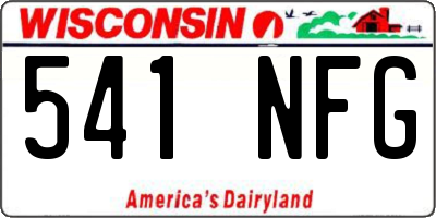 WI license plate 541NFG