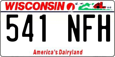 WI license plate 541NFH