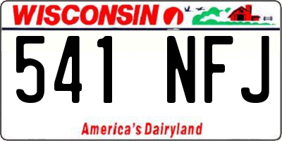 WI license plate 541NFJ