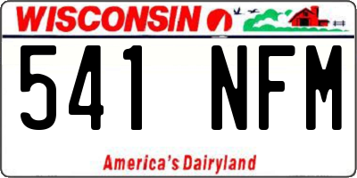 WI license plate 541NFM