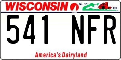 WI license plate 541NFR