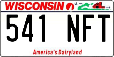 WI license plate 541NFT