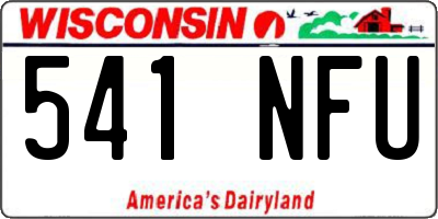 WI license plate 541NFU