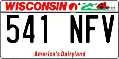 WI license plate 541NFV
