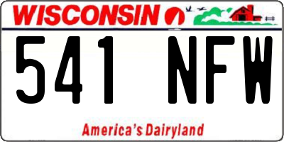 WI license plate 541NFW