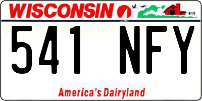 WI license plate 541NFY