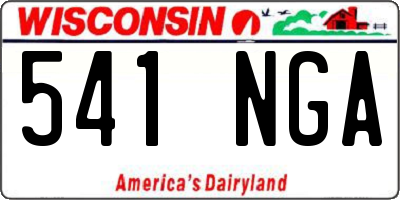 WI license plate 541NGA