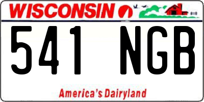 WI license plate 541NGB