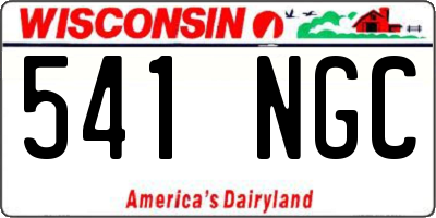 WI license plate 541NGC