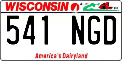 WI license plate 541NGD