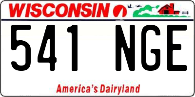 WI license plate 541NGE