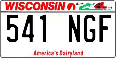 WI license plate 541NGF