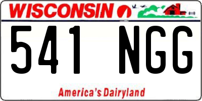 WI license plate 541NGG