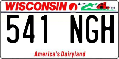 WI license plate 541NGH