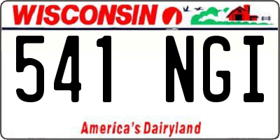 WI license plate 541NGI