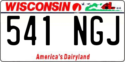 WI license plate 541NGJ