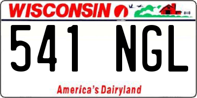 WI license plate 541NGL