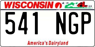 WI license plate 541NGP