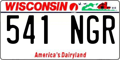 WI license plate 541NGR
