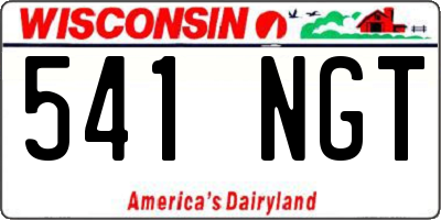 WI license plate 541NGT