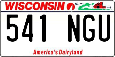 WI license plate 541NGU