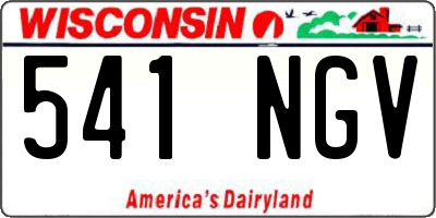 WI license plate 541NGV