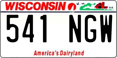 WI license plate 541NGW