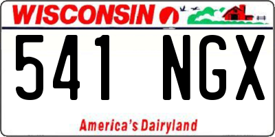 WI license plate 541NGX