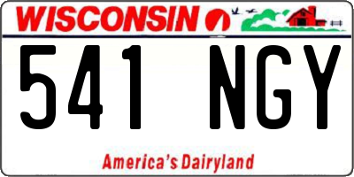 WI license plate 541NGY