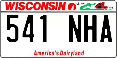 WI license plate 541NHA