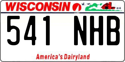 WI license plate 541NHB