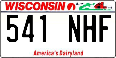 WI license plate 541NHF