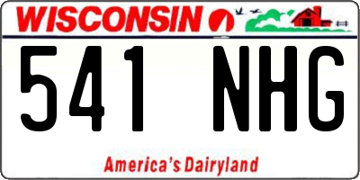 WI license plate 541NHG