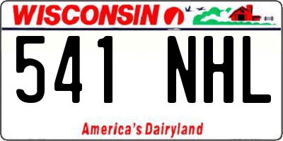 WI license plate 541NHL