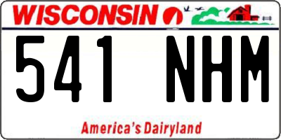 WI license plate 541NHM