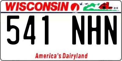 WI license plate 541NHN