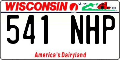 WI license plate 541NHP