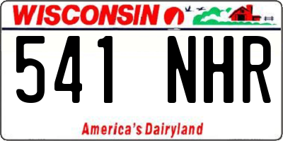 WI license plate 541NHR
