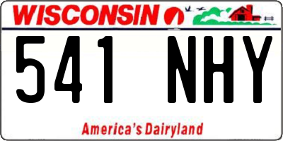 WI license plate 541NHY