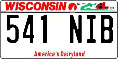 WI license plate 541NIB